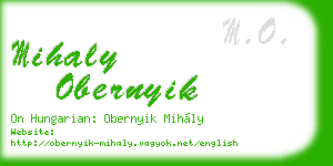 mihaly obernyik business card